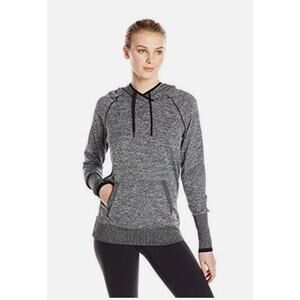 Lucy Sweat It Out Hoodie Womens Small Grey Black Performance Top